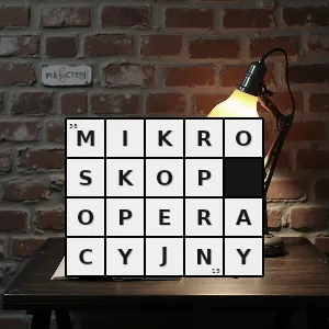 Hasło krzyżówkowe mikroskop używany do wykonywania operacji w bardzo małych przestrzeniach znalazł zastosowanie przy zabiegach okulistycznych stomatologicznych otolaryngologicznych i neurochirurgicznych - mikroskop operacyjny – rozwiązanie, synonimy, podpowiedzi i definicje krzyżówkowe